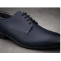 Pantofi Derby bărbați bleumarin din piele naturală perforată 346ABLM